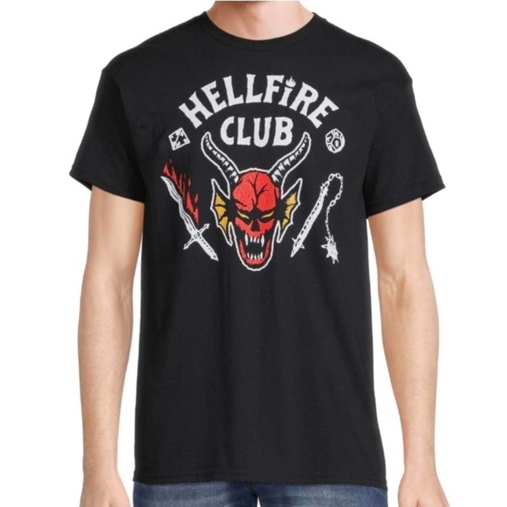 Stranger Things Hellfire Clue T-shirt, men’s size small